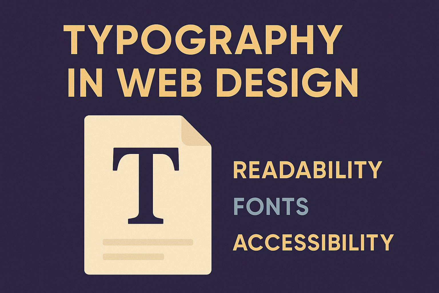 Typography in Web Design: Fonts, Readability & Accessibility